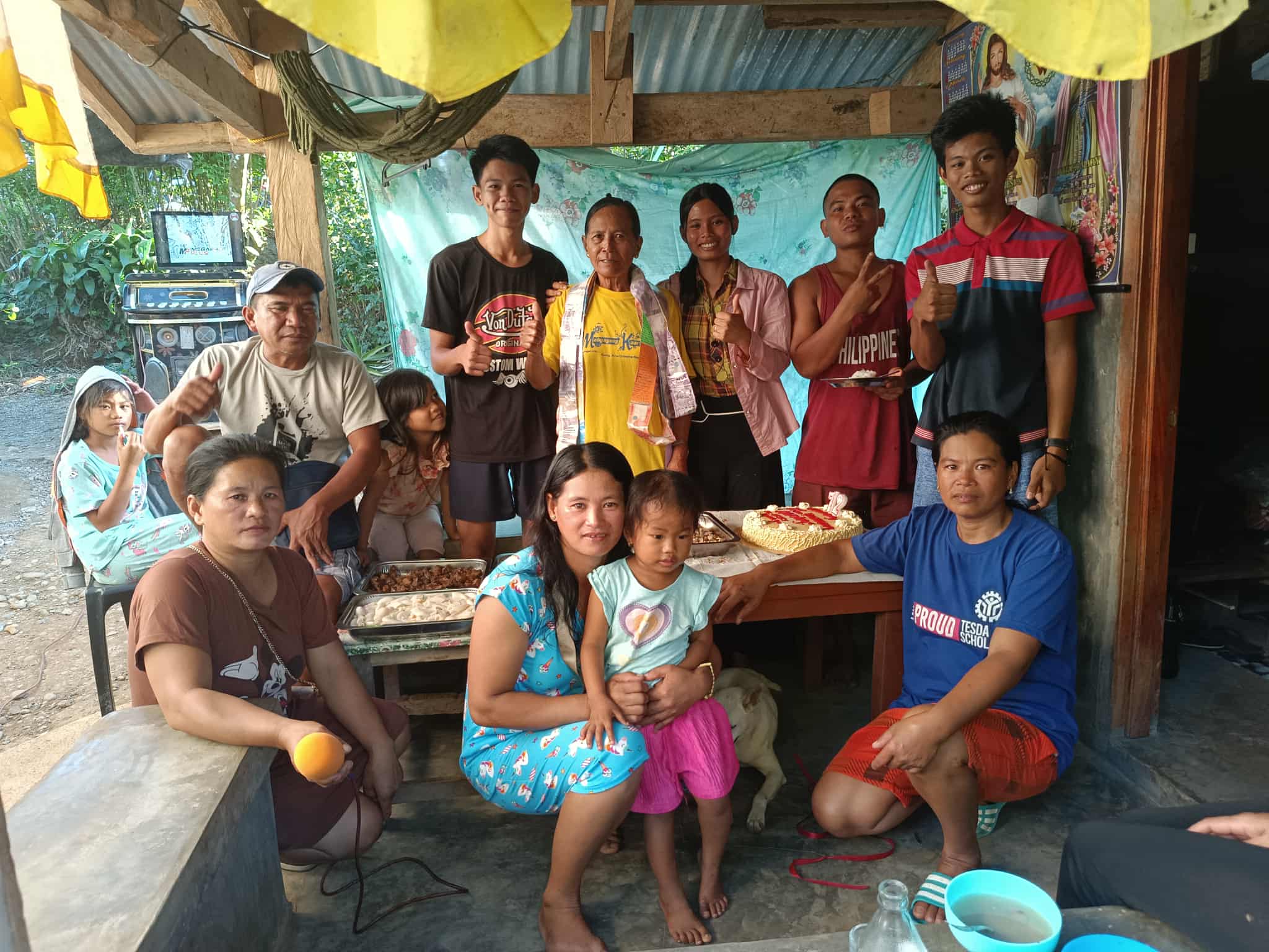 Family birthday with grandmother Erlinda